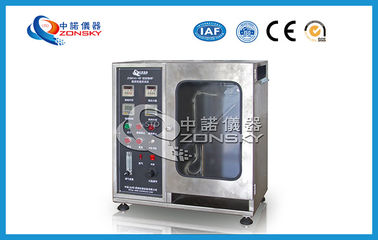 Textile Burning Behavior Testing Equipment / 45 Degrees Damaged Area and Ignition Times Test Machine supplier